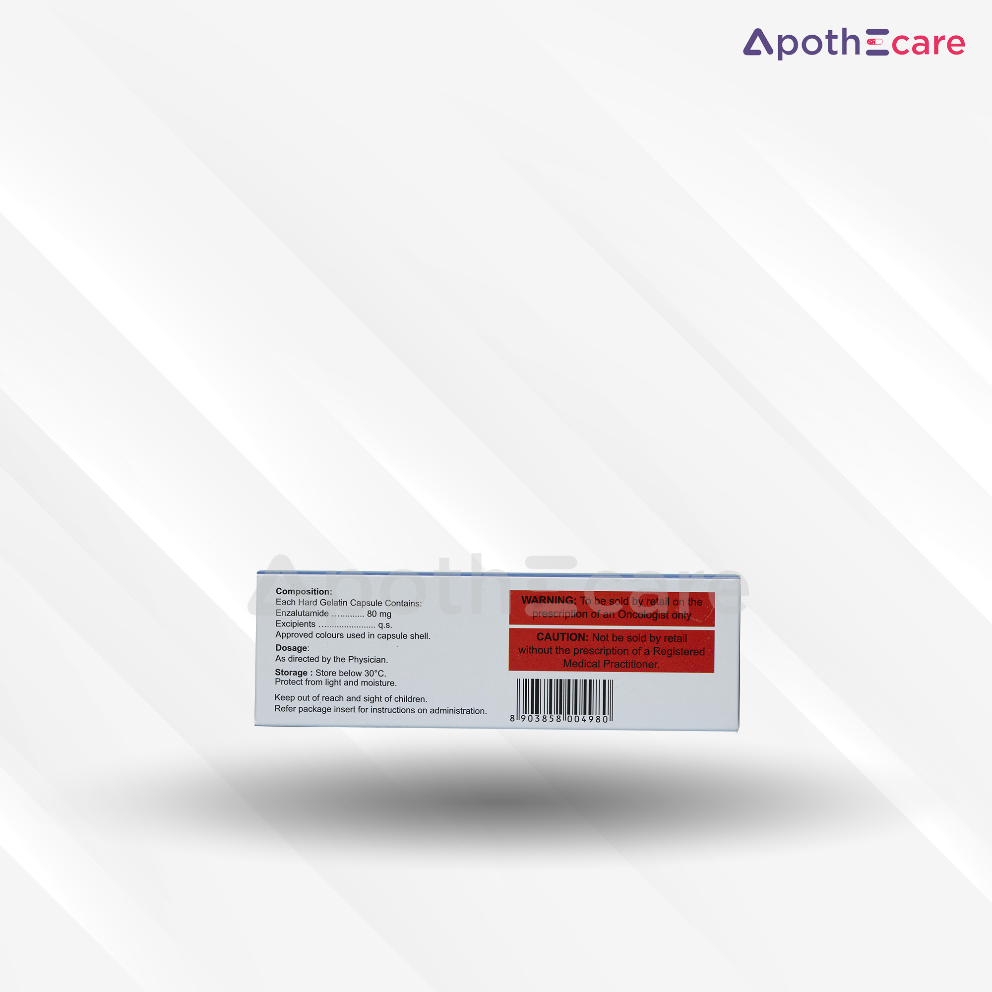 Bdenza 80mg pack of 14 capsules, used for cancer therapy.