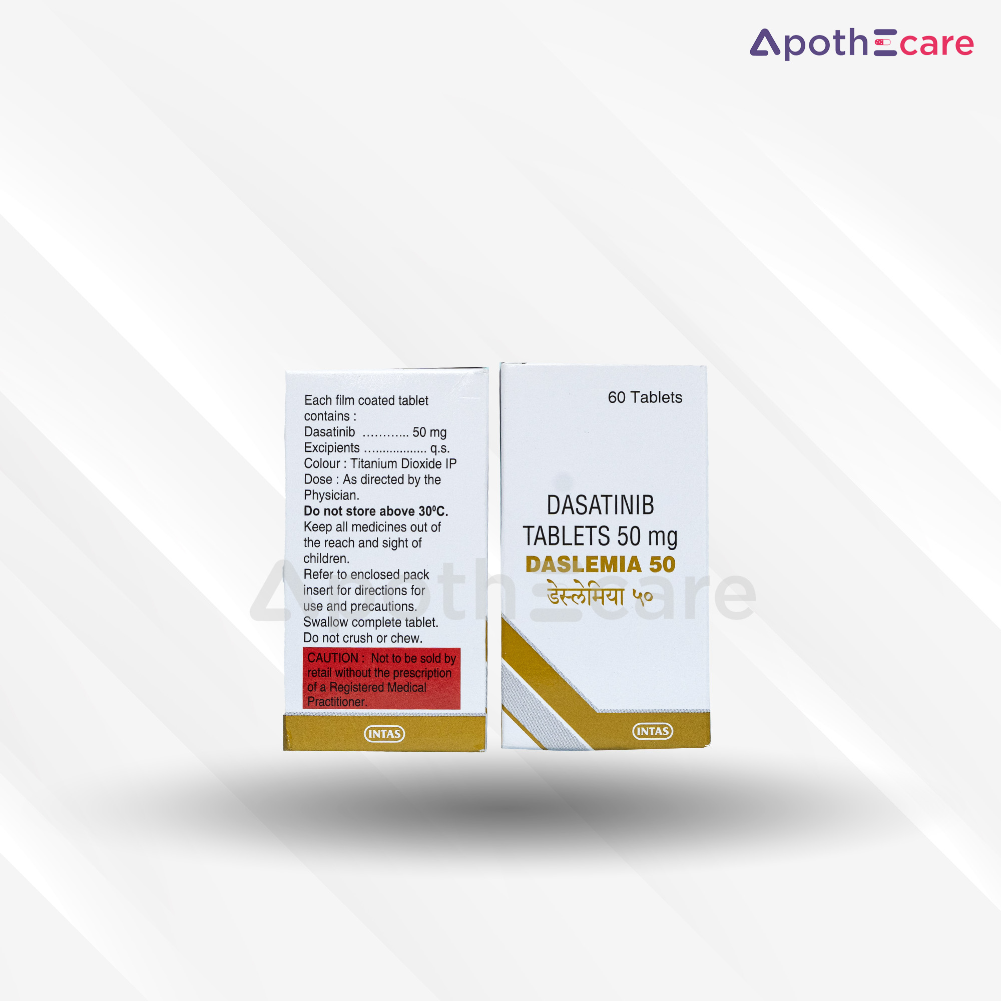 Daslemia 50mg pack of 60 Tablets, used for cancer treatment.