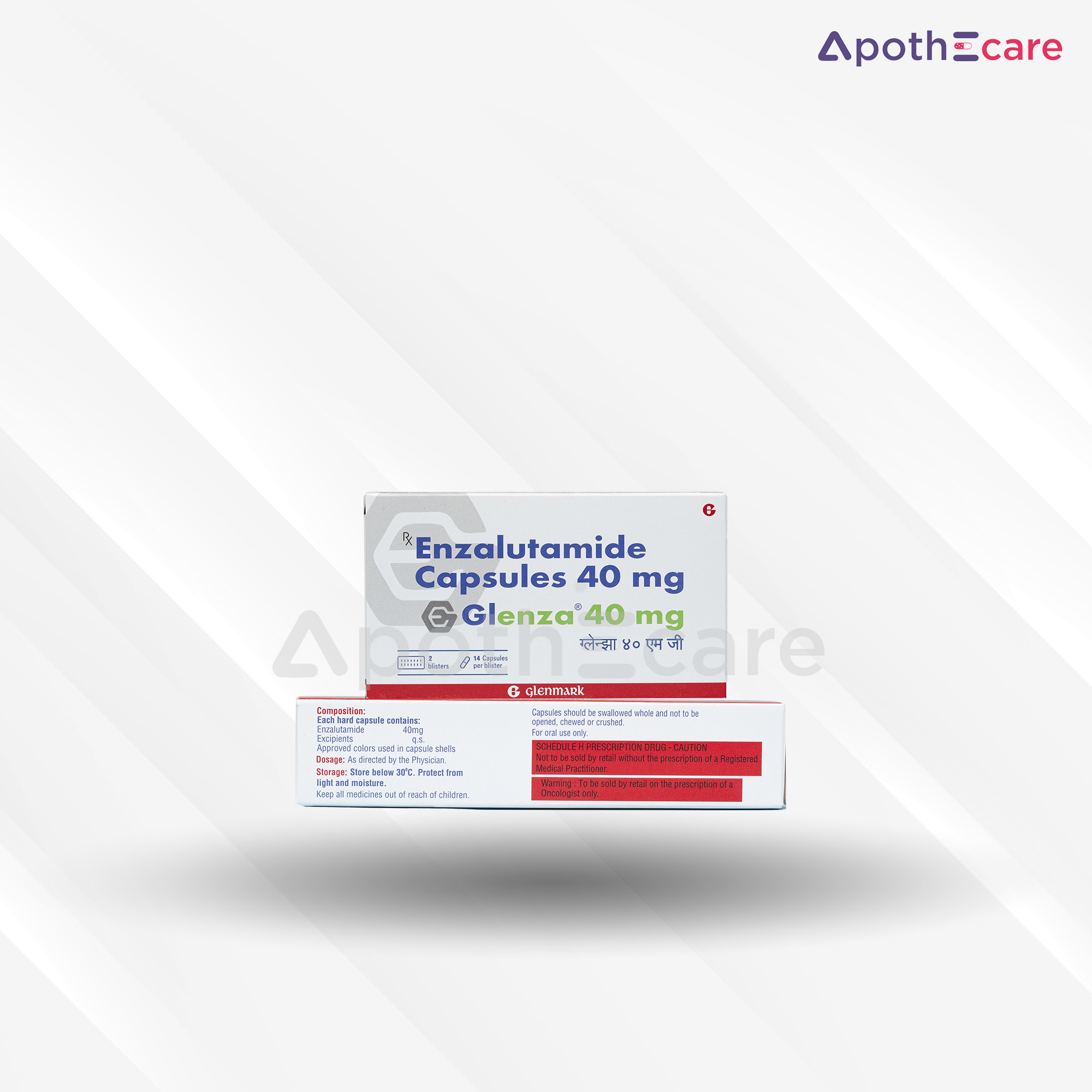 Glenza 40mg Tablet, a medication used in cancer treatment.