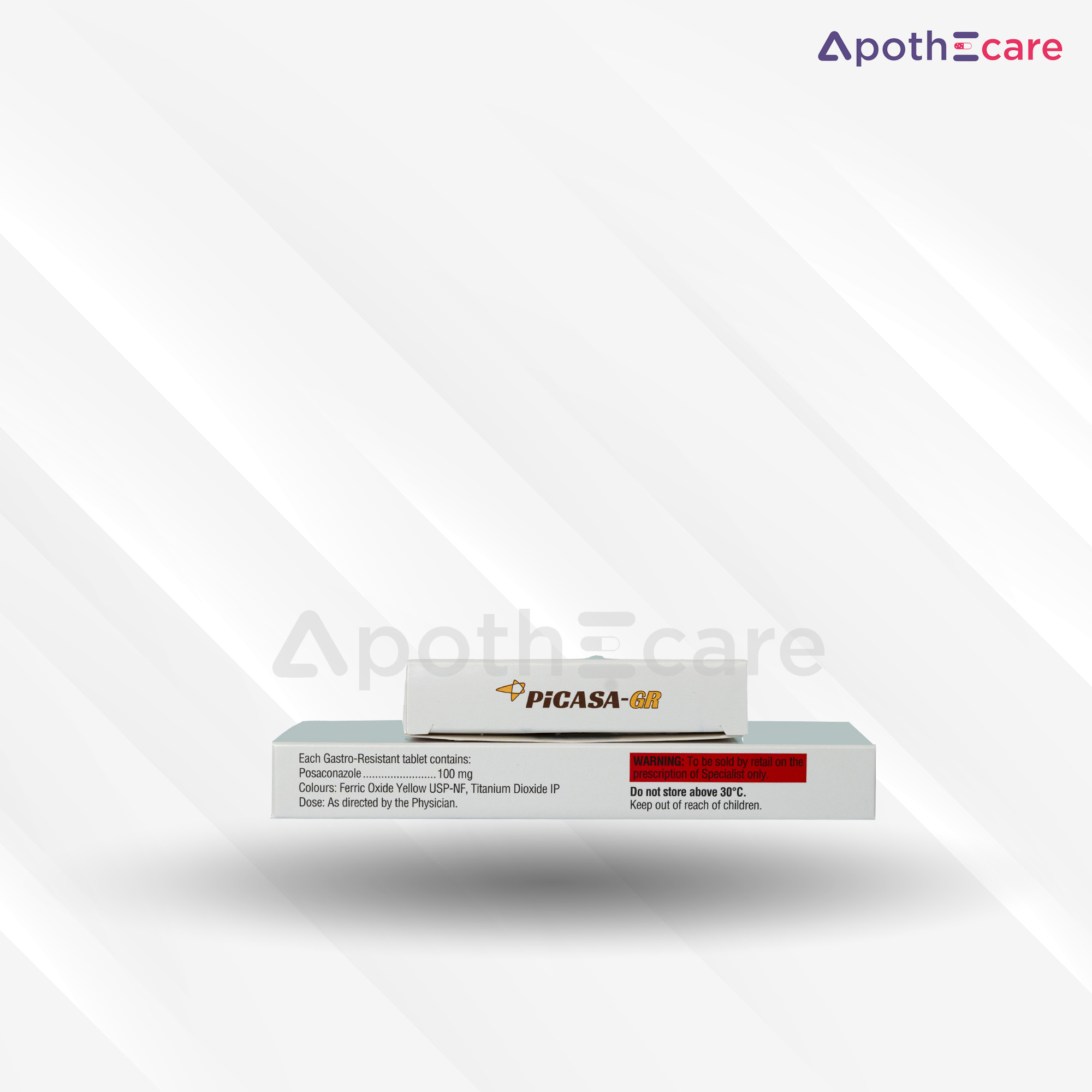 Picasa GR 100mg tablet, used for antifungal treatments.