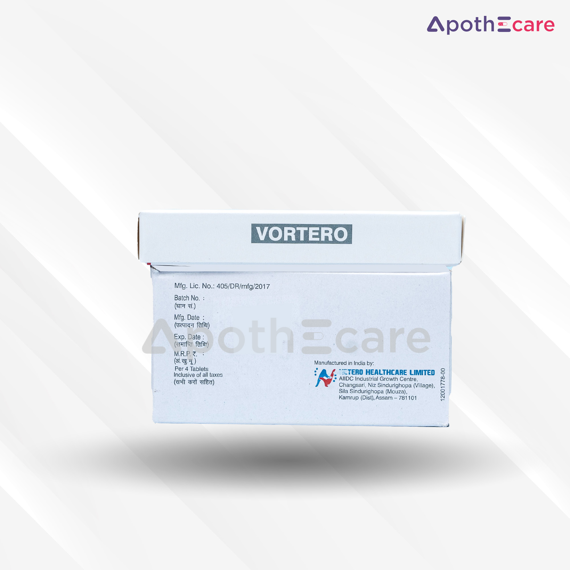 Vortero 200mg tablet pack of 4, used for fungal infections.