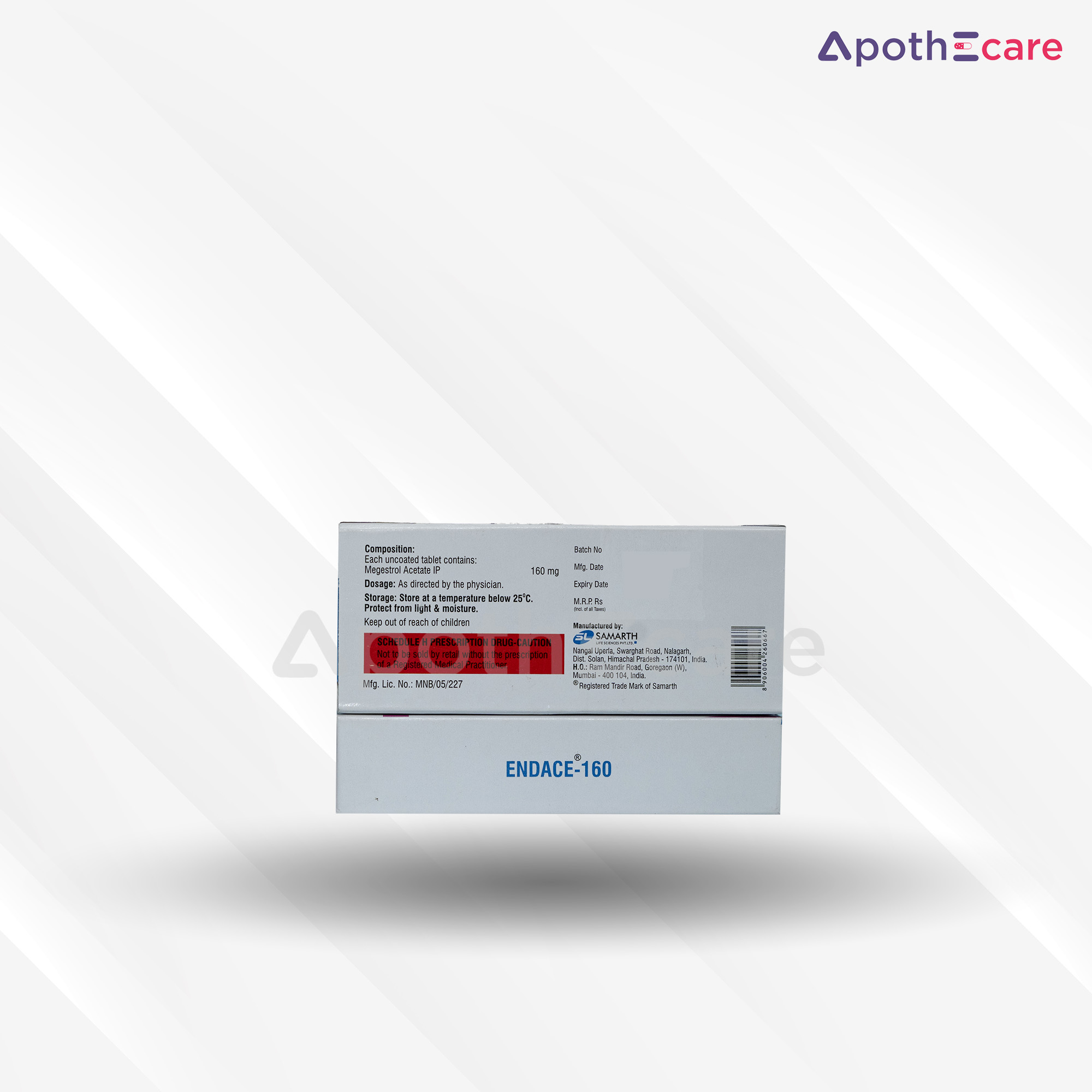 Endace 160mg Tablet, used in cancer therapy.