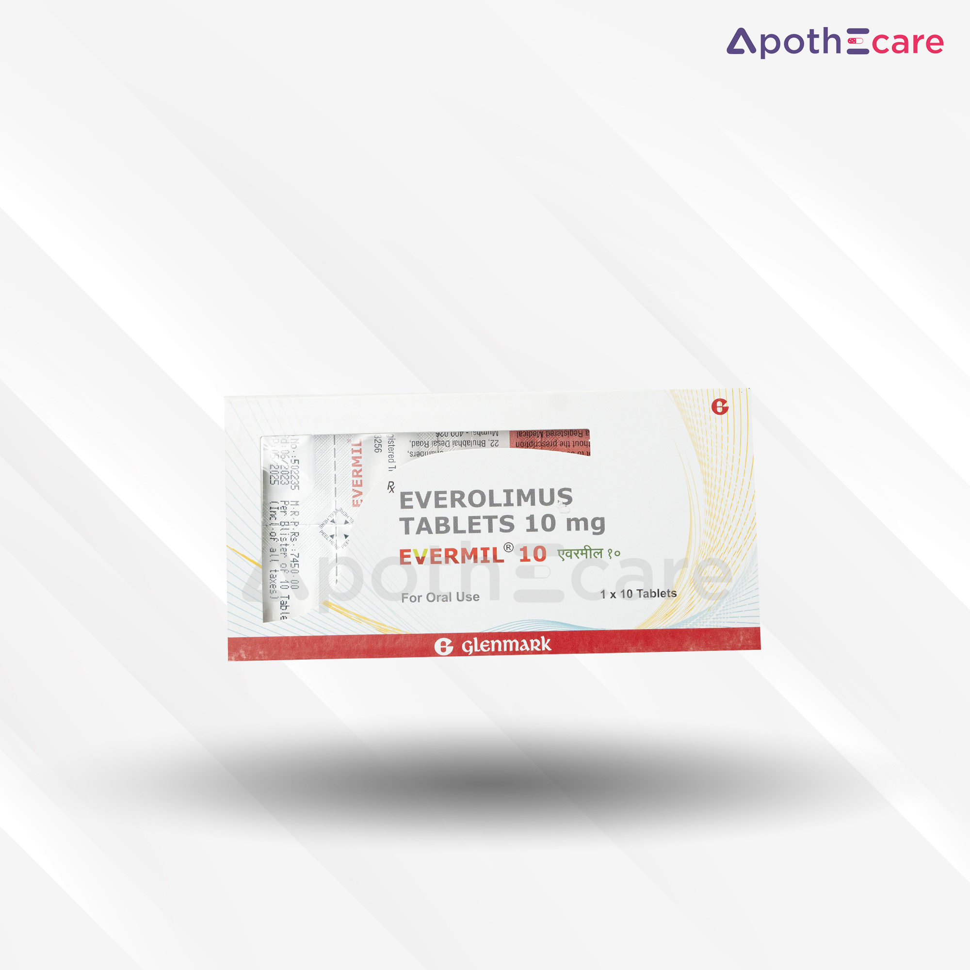 Evermil 10mg tablet pack of 110, It is mostly used to treat cancer as well as other illnesses.