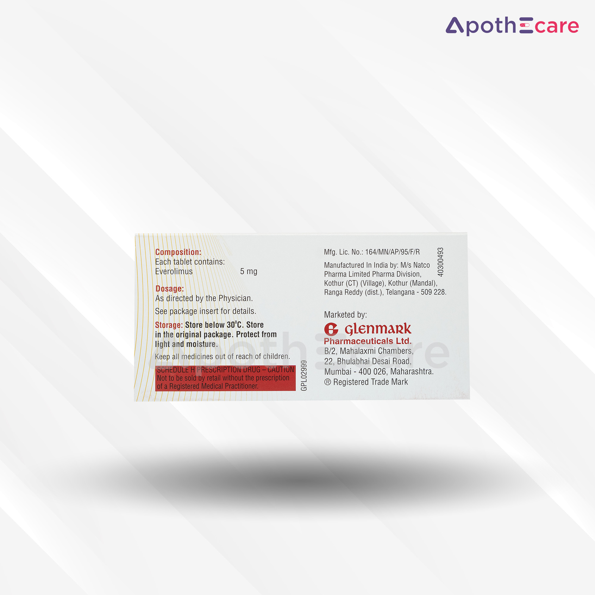 Evermil 5mg tablet pack of 110, It is mostly used to treat cancer as well as other illnesses.