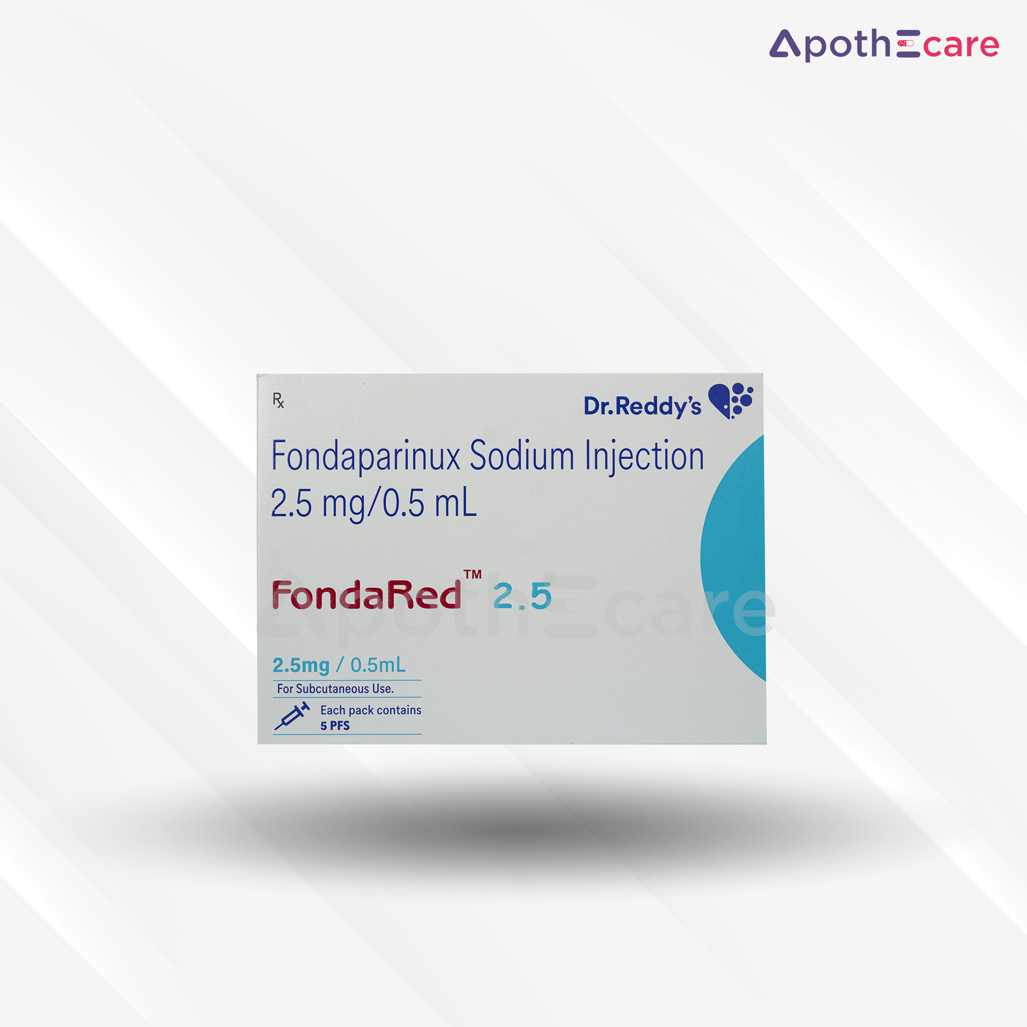 Fondared 2.5mg Injection, a medication for blood clot prevention and treatment.
