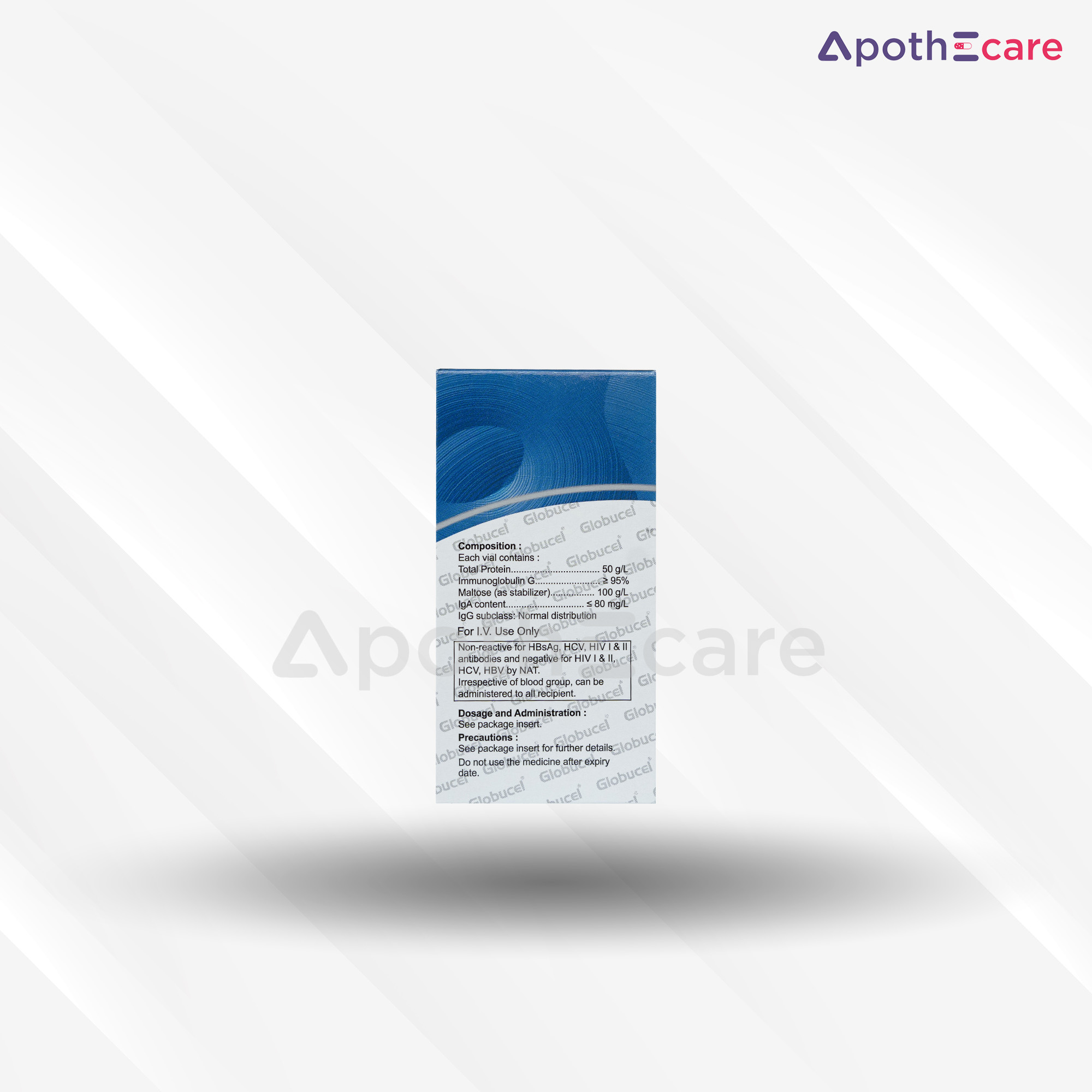 Globucel 5gms 100ml, used for treating immune system disorders.