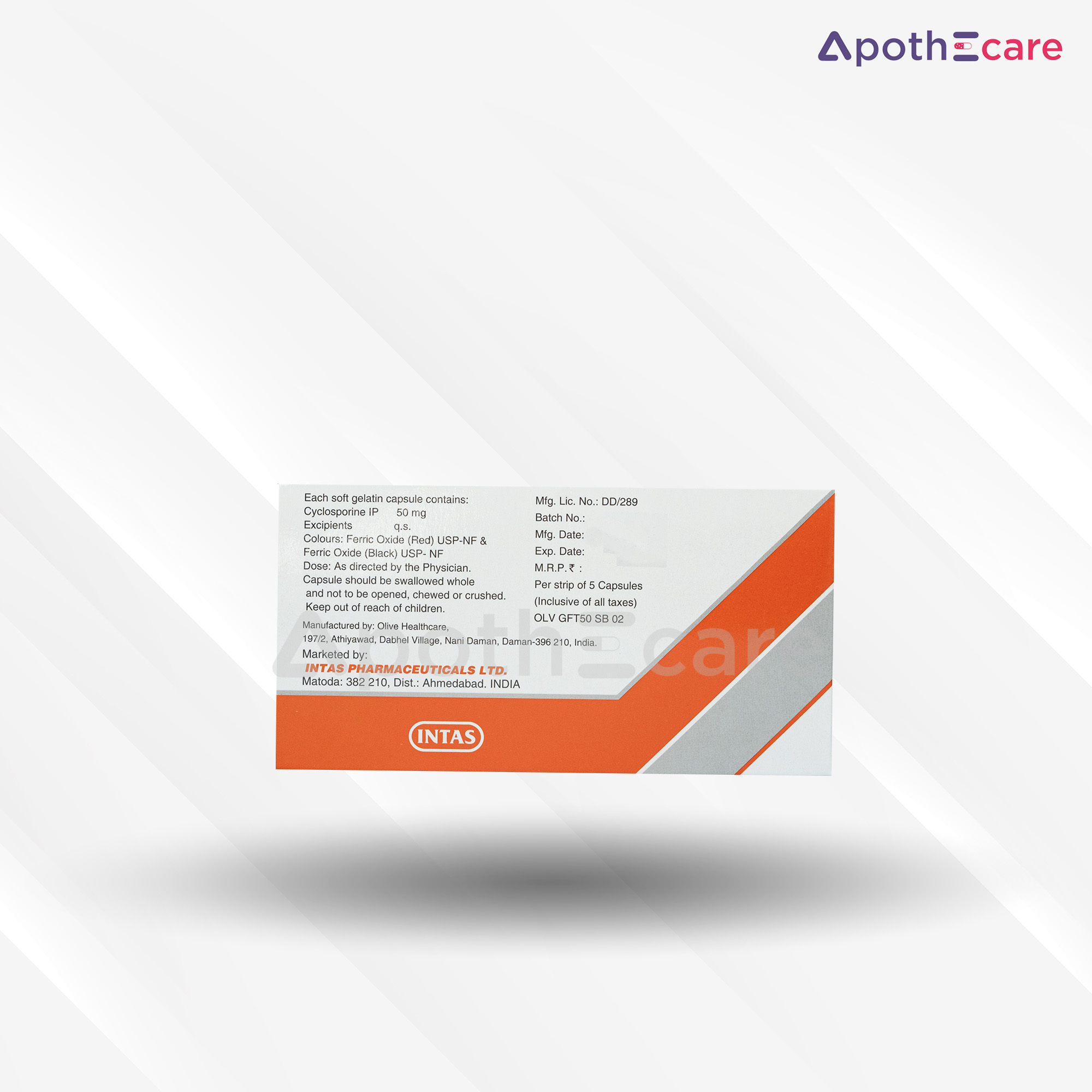 Grafotas 50mg Capsule, used for organ transplant patients to prevent rejection