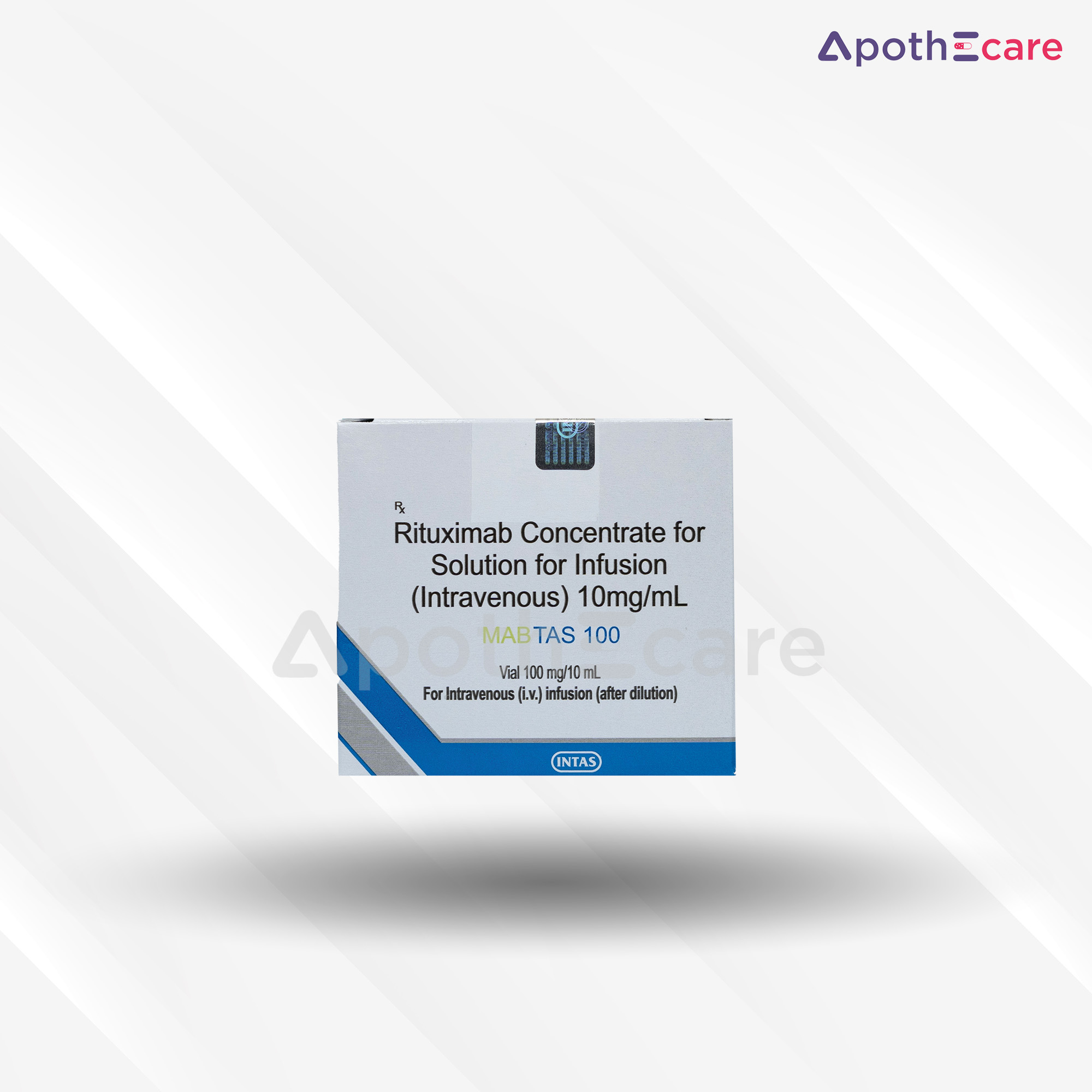 Mabtas 100mg injection 100ml, used for cancer treatment.