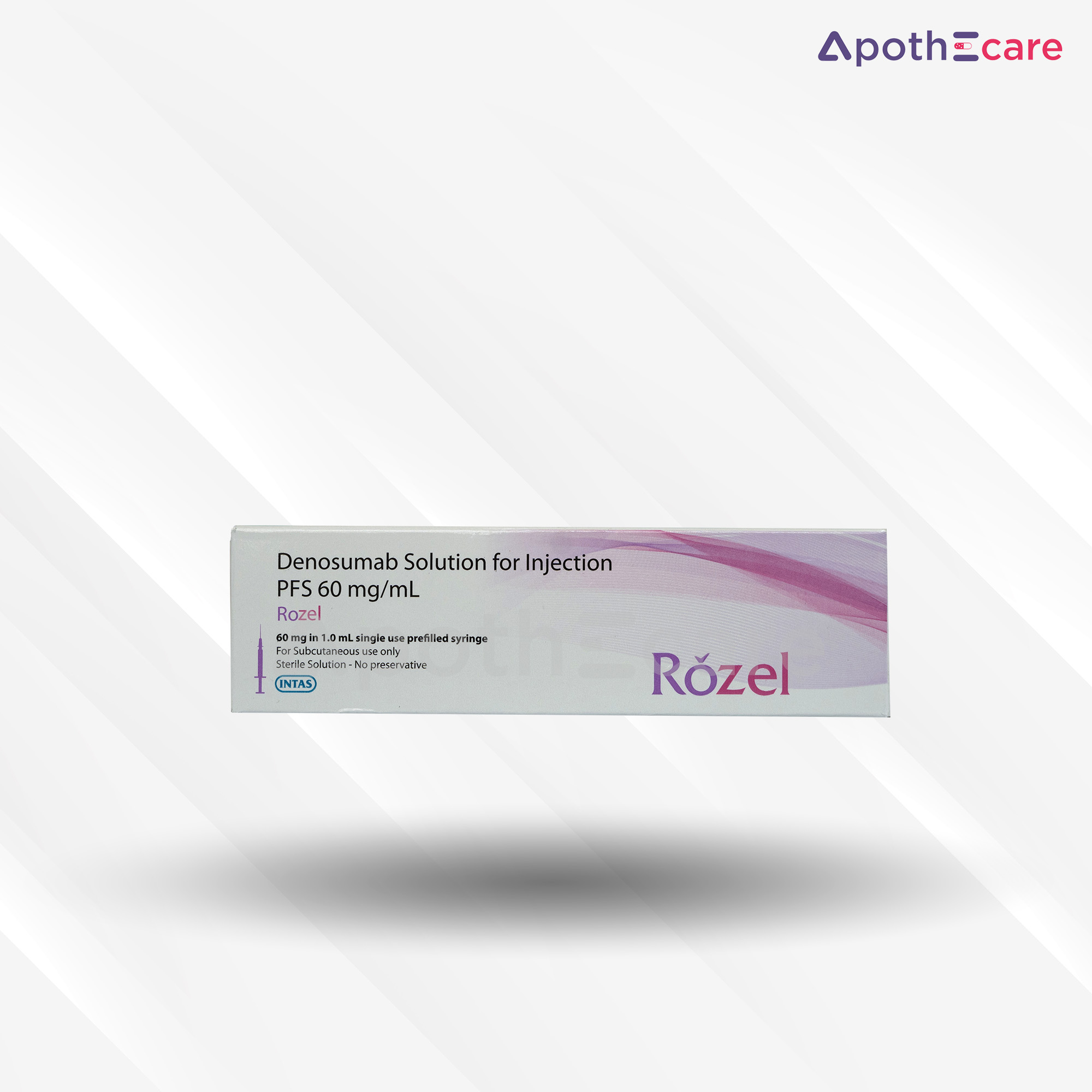 Rozel 60mg Injection, a monoclonal antibody used primarily in the treatment of bone-related conditions.