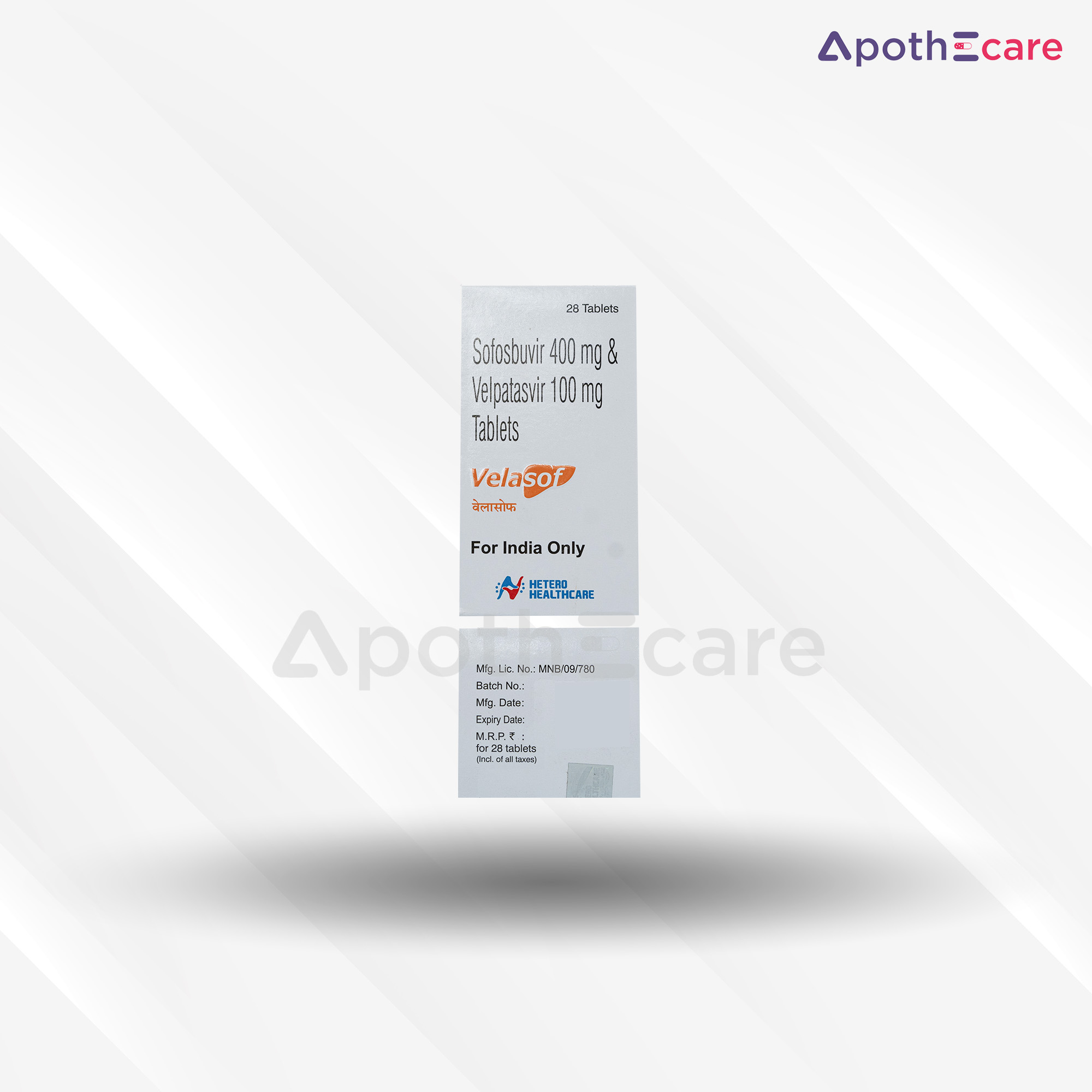 Velasof Tablet, used in the treatment of chronic hepatitis C infection.