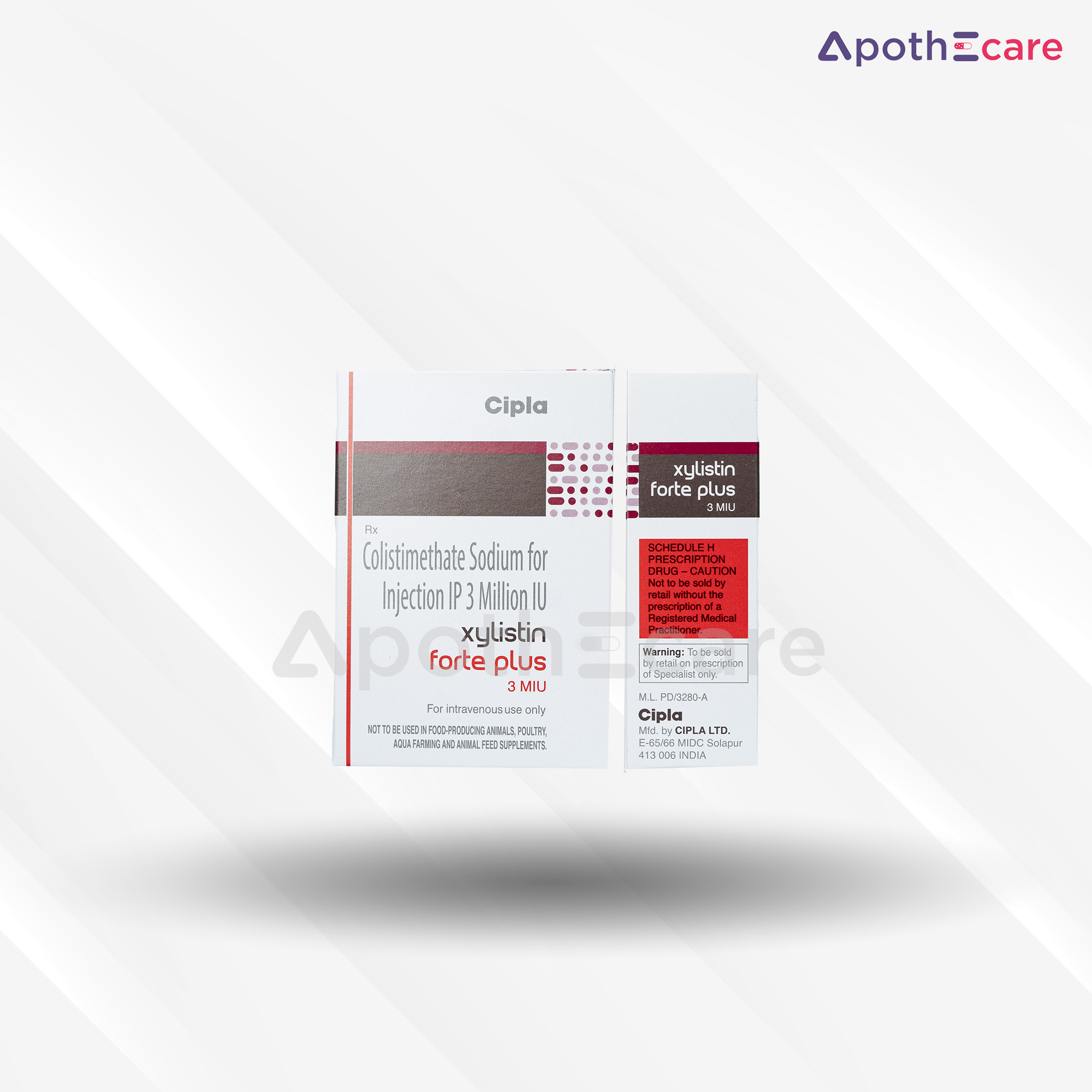 Xylistin 3MIU Injection, an antibiotic used to treat severe bacterial infections.