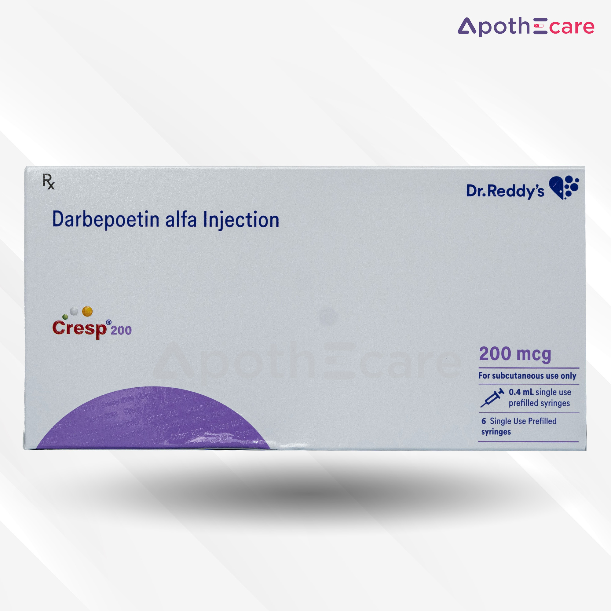 Cresp 200mcg Injection, frequently prescribed drug used to treat Anemia