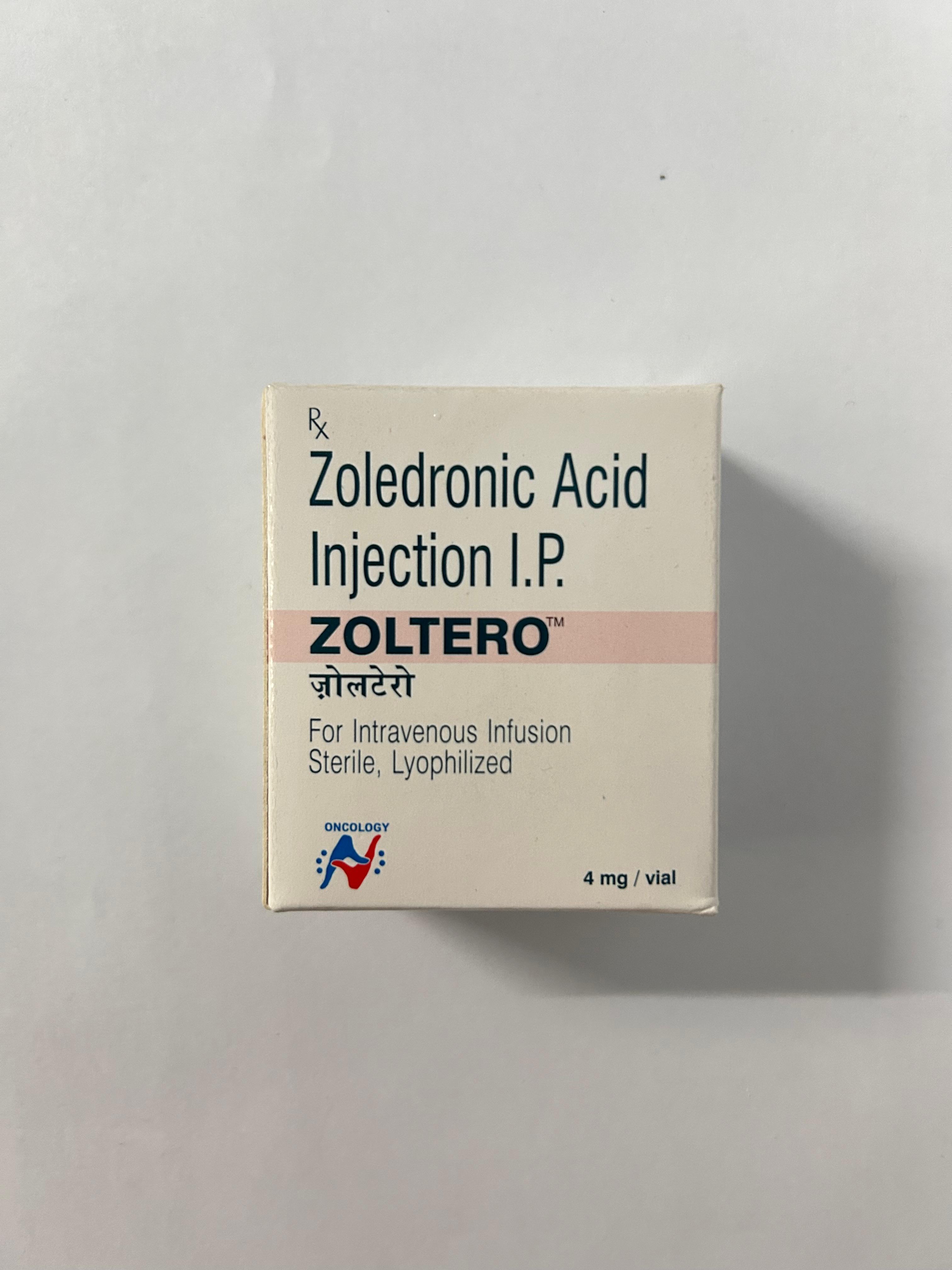 Zoltero 4mg Injection, are used to treat or prevent osteoporosis caused by steroid usage or menopause
