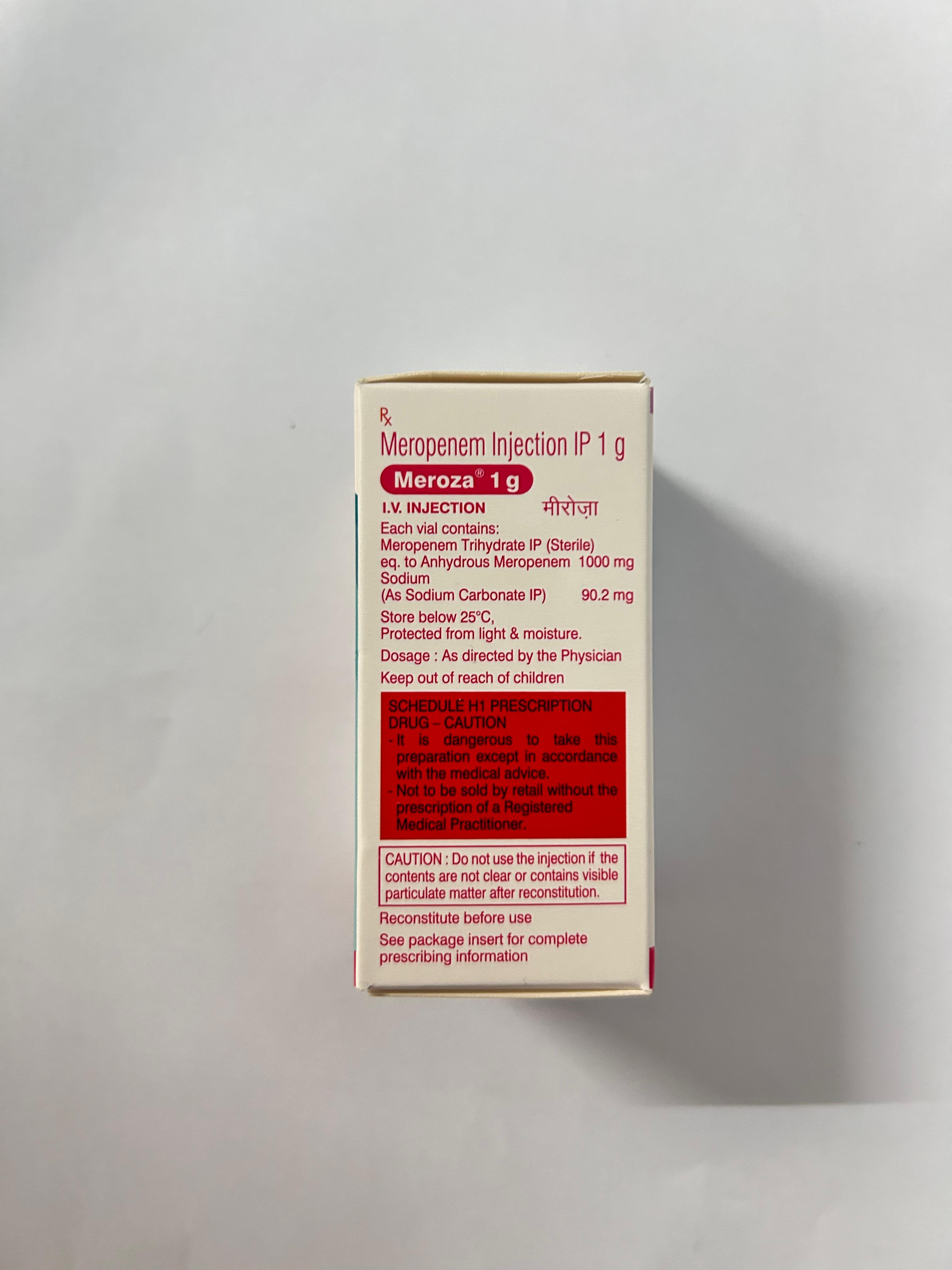 Meroza 1gm Injection, is a broad-spectrum antibiotic used to treat severe bacterial infections.