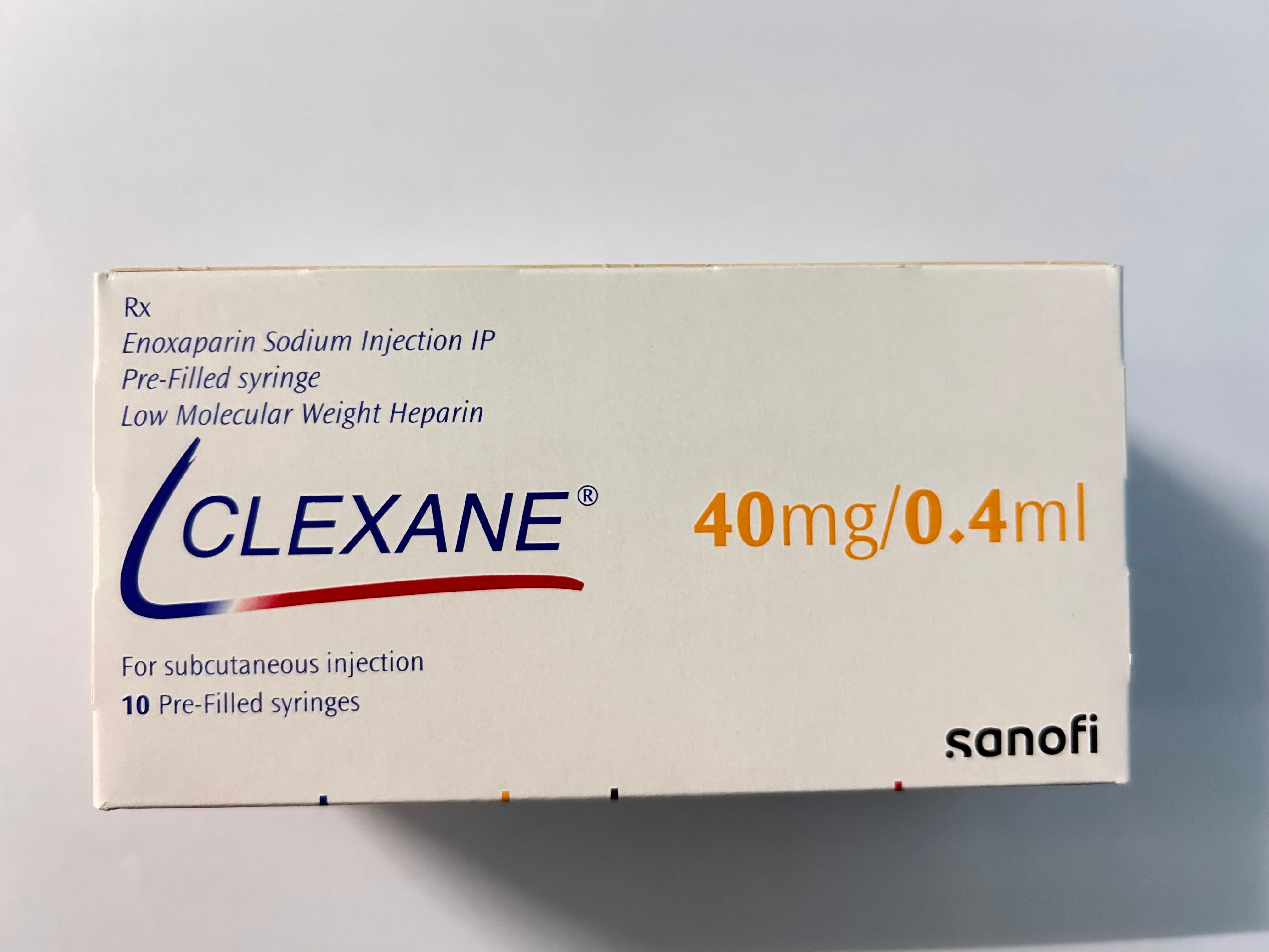 Clexane 40mg Injection, that is used as an anticoagulant to prevent and treat blood clots.