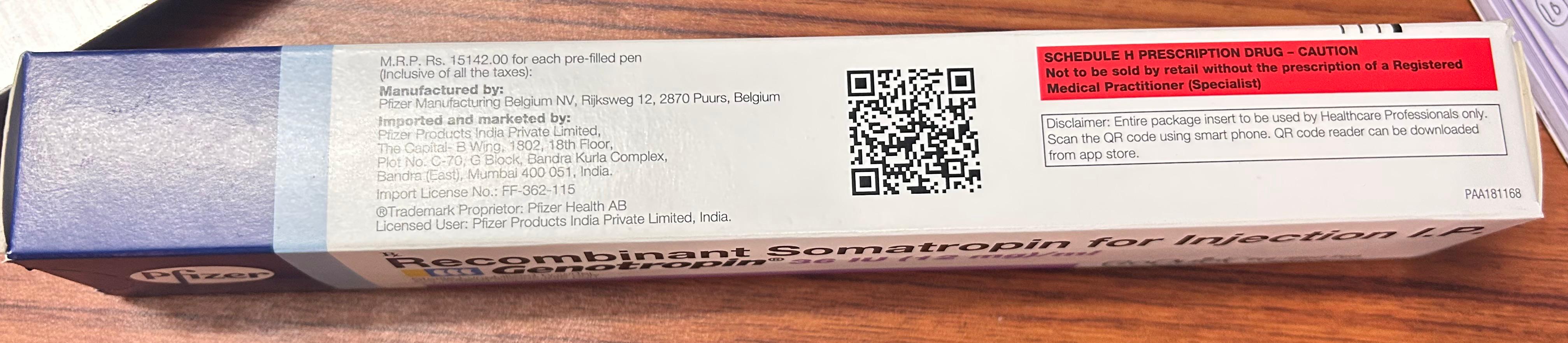 Genotropin 36IU Injection, It is primarily used to treat growth hormone deficiency in both children and adults.