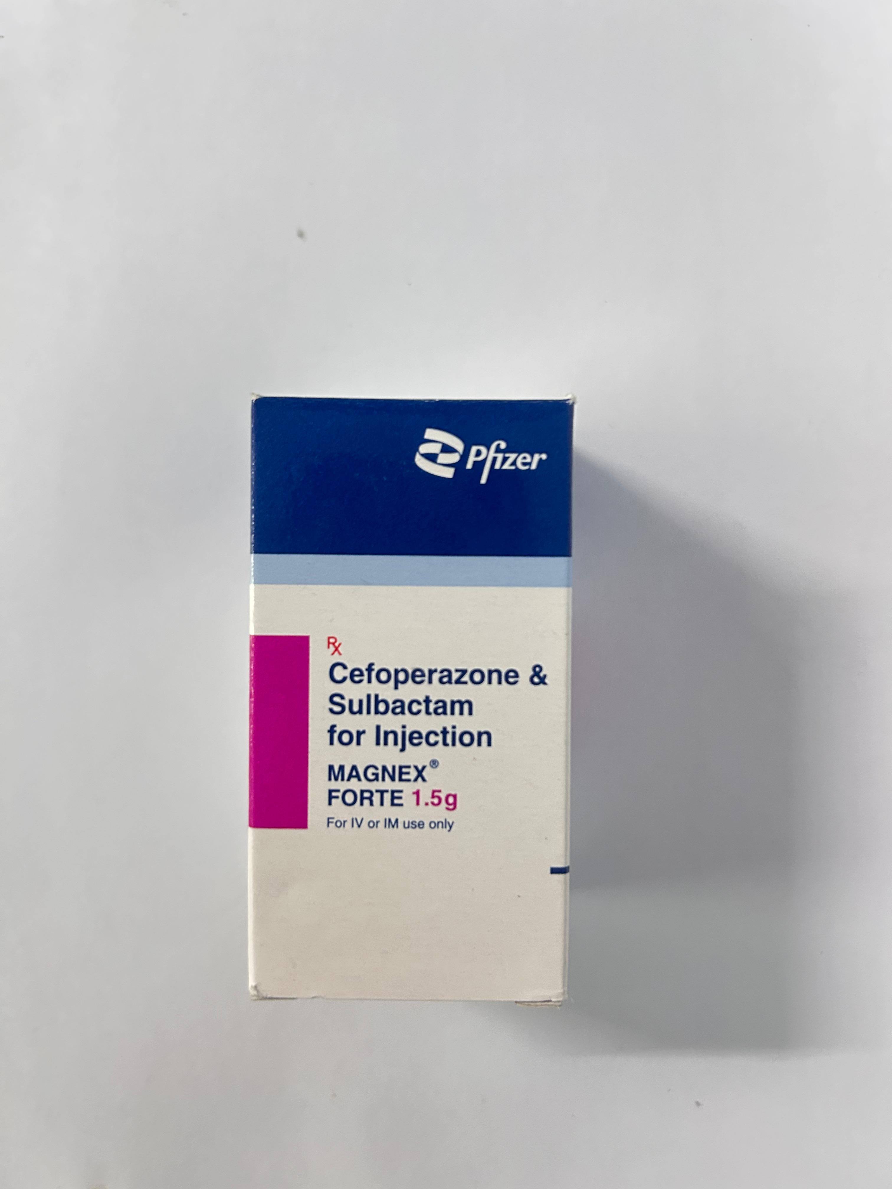 Magnex Forte 1.5gm Injection, used for the treatment of a variety of bacterial infections.