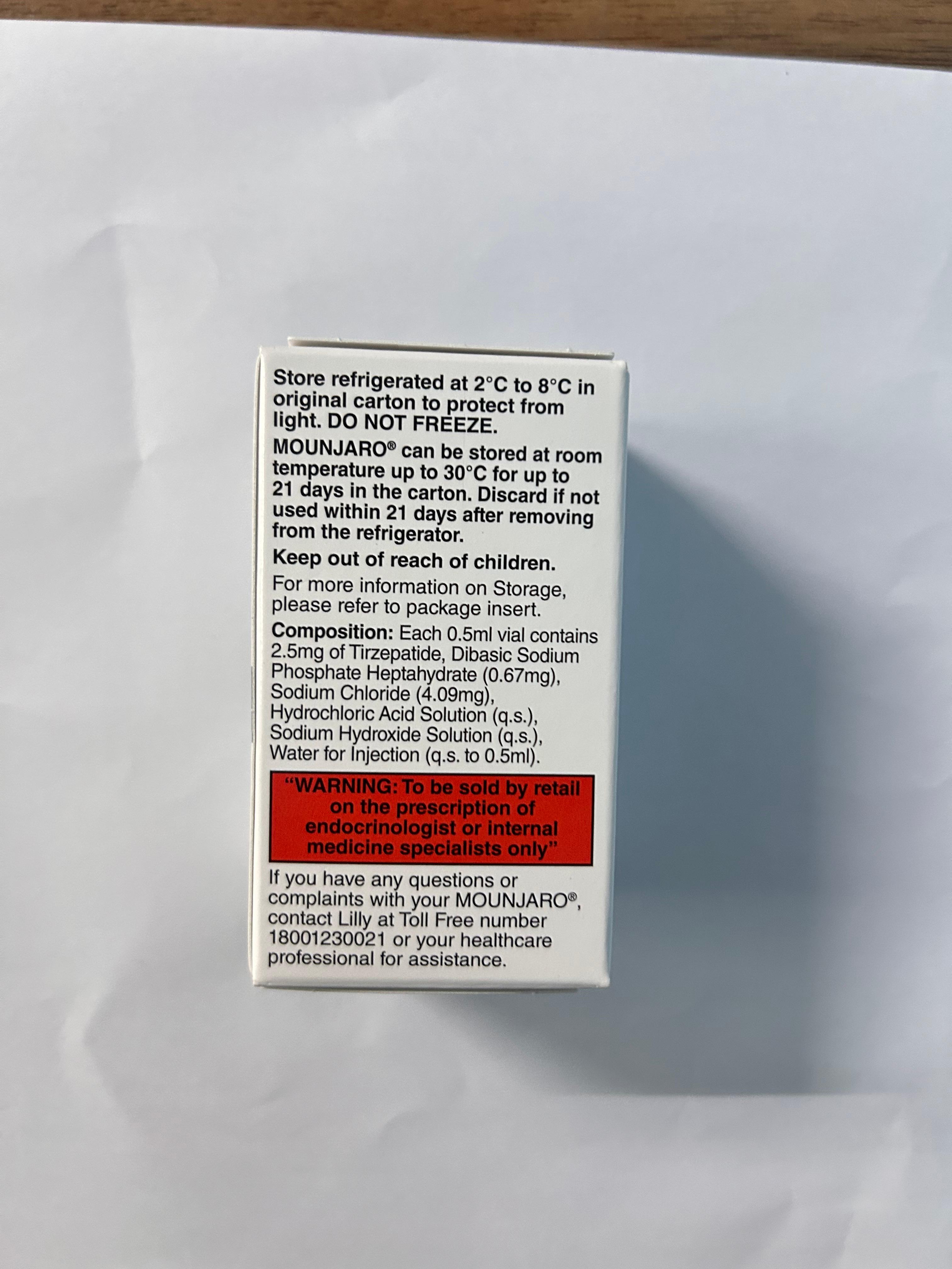 Mounjaro 2.5mg Injection, a dual GIP and GLP-1 receptor agonist used for type 2 diabetes management