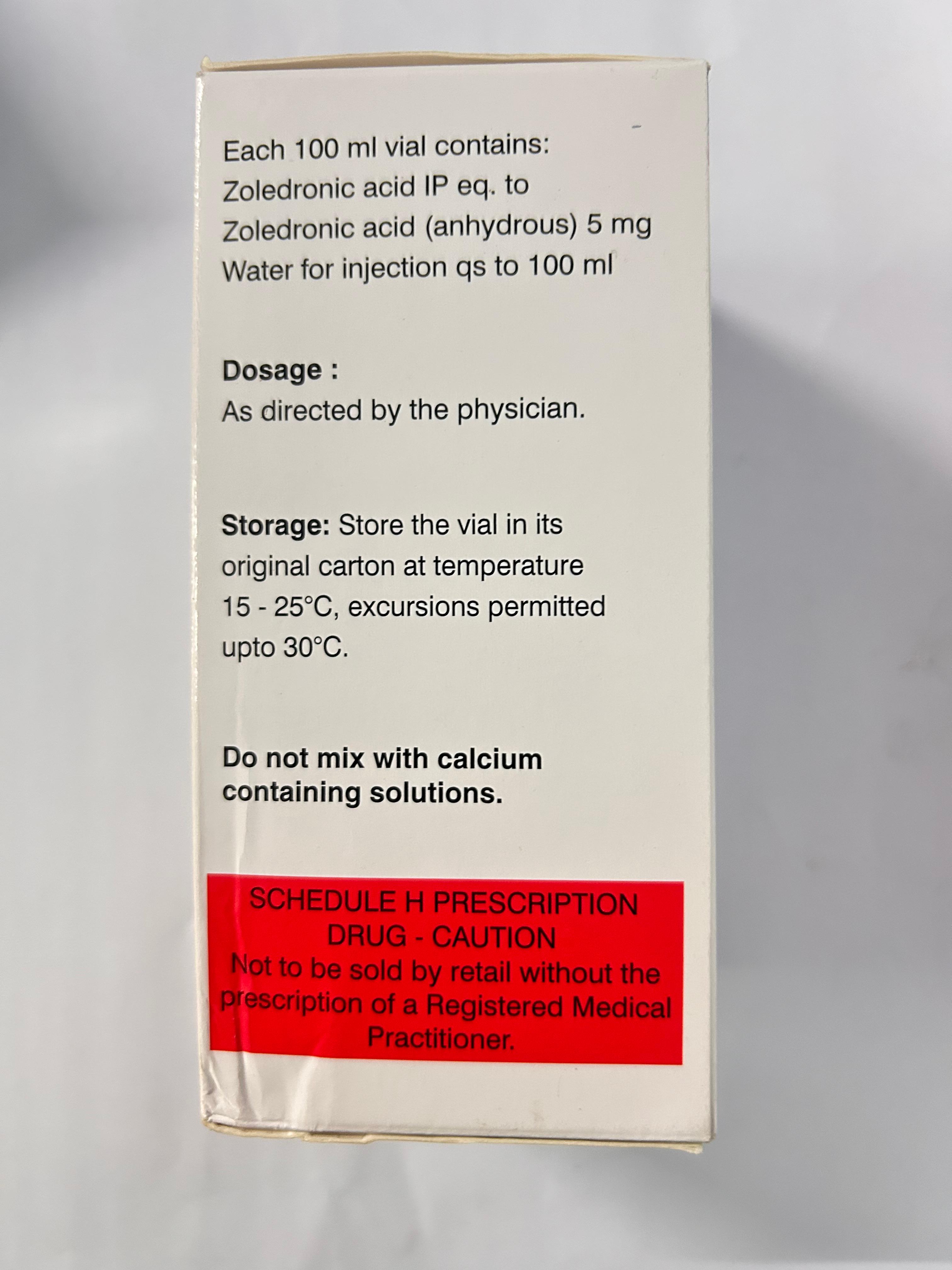 Natzold 5mg Infusion, used to treat or prevent osteoporosis.
