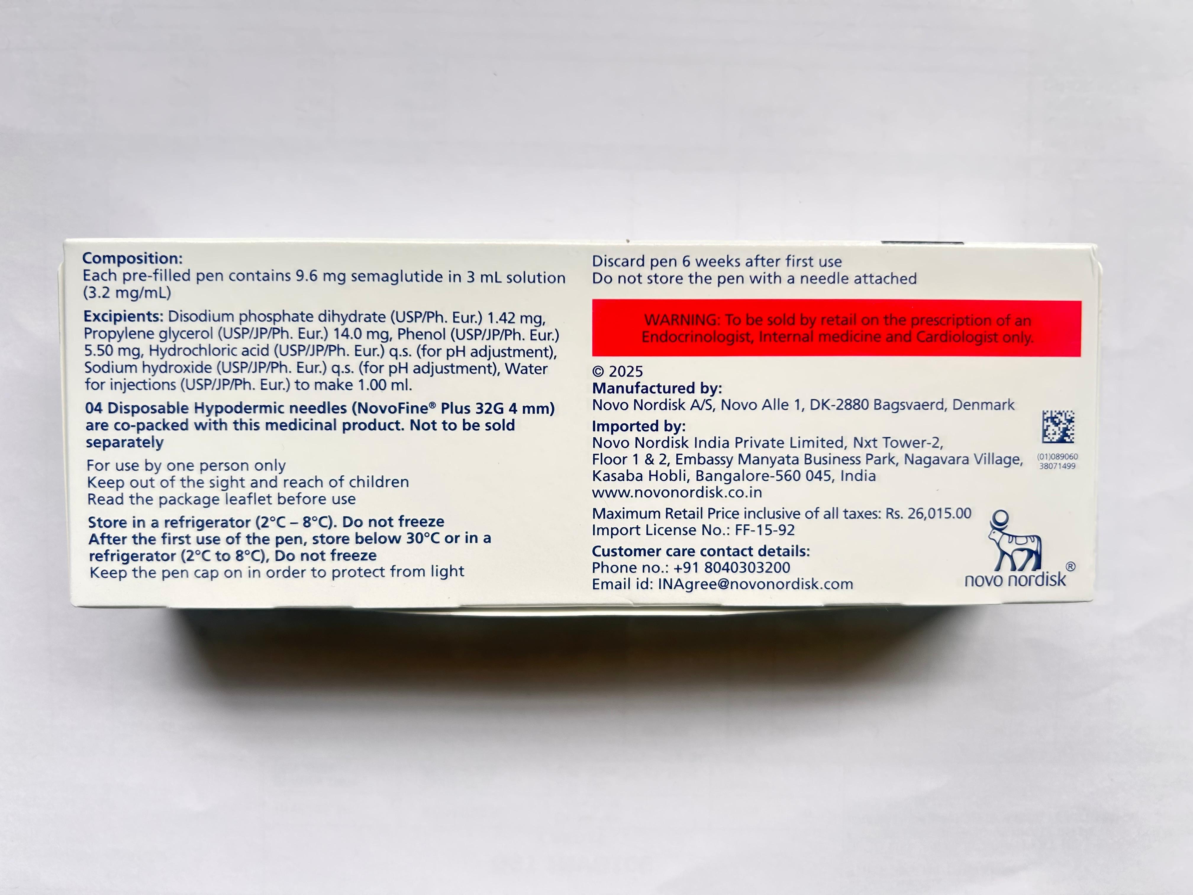 Wegovy 2.4mg Injection is used to manage type 2 diabetes mellitus.
