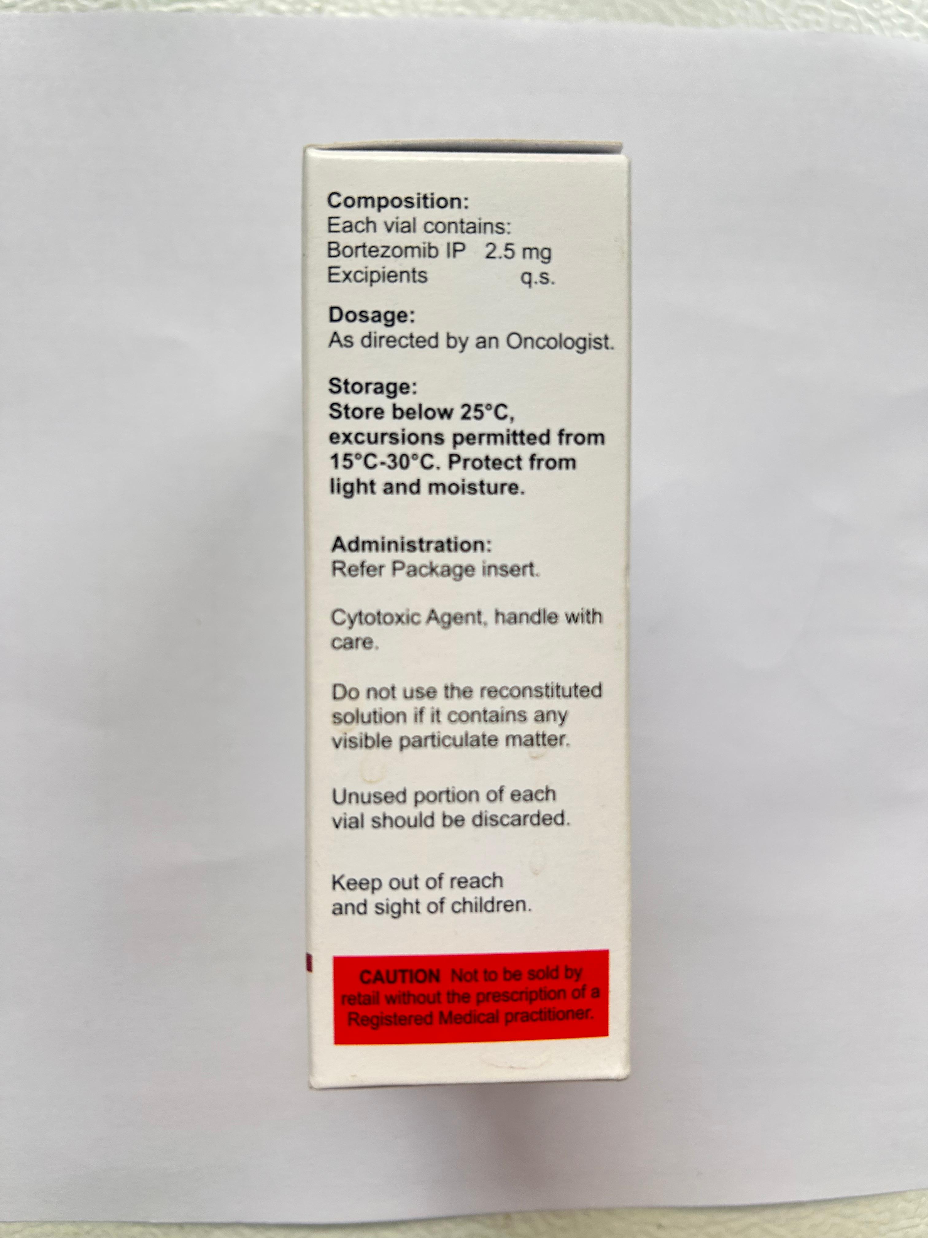 Bortecad 2.5mg Injection used in the treatment of certain types of cancer.