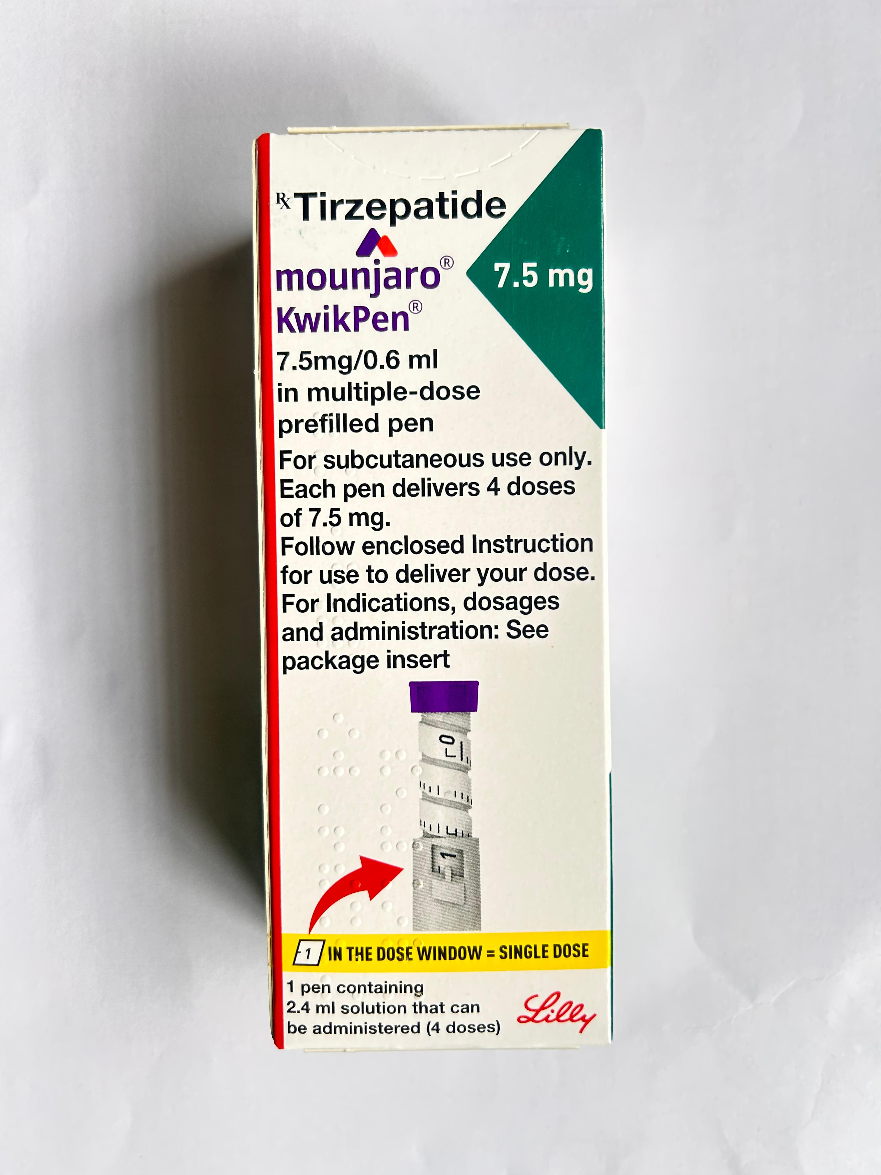 Mounjaro 7.5mg KwikPen is a dual GIP and GLP-1 receptor agonist used for type 2 diabetes management.