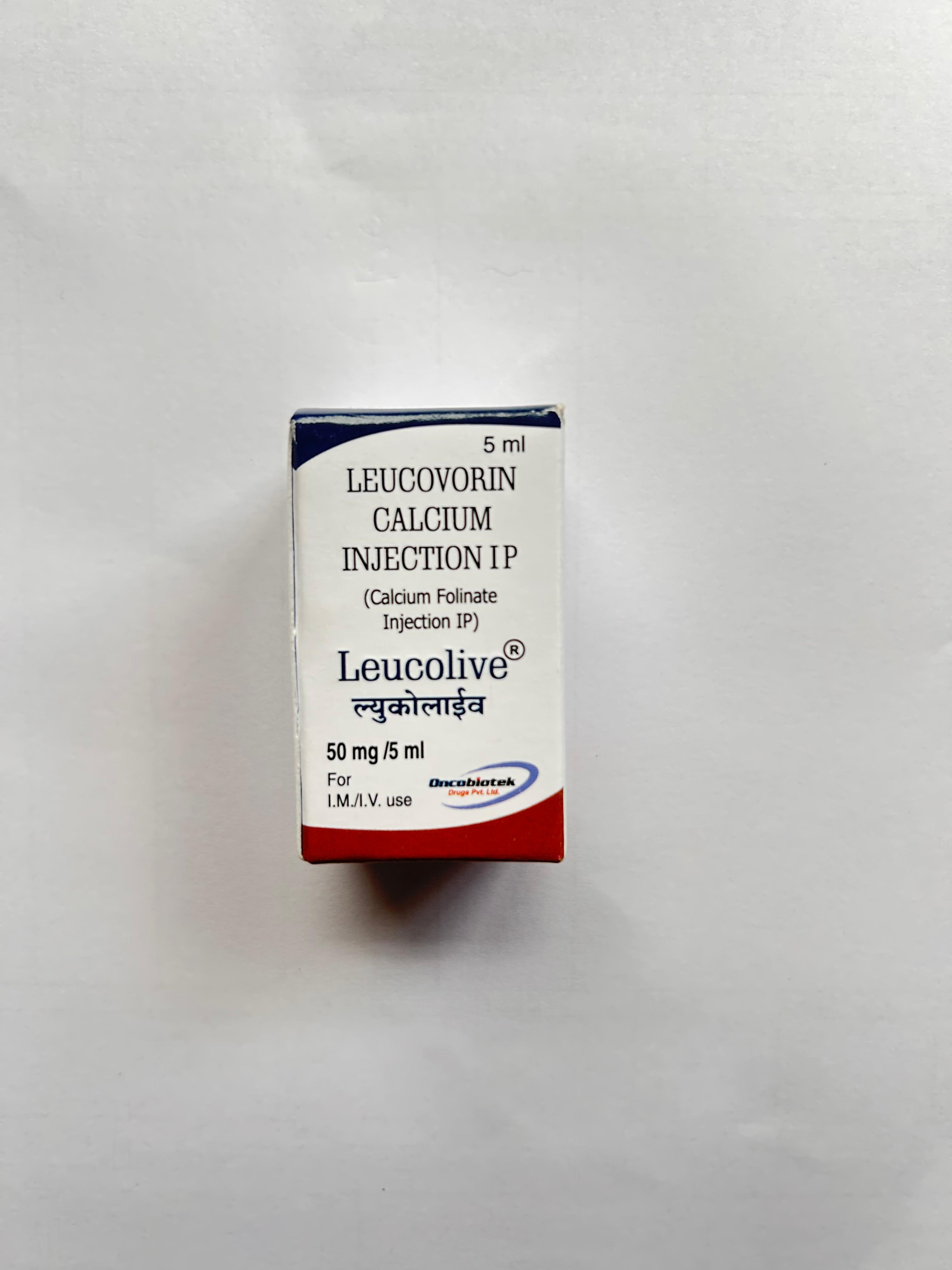 Leucolive 50mg Injection is used to stop the negative effects of the anticancer drug methotrexate.