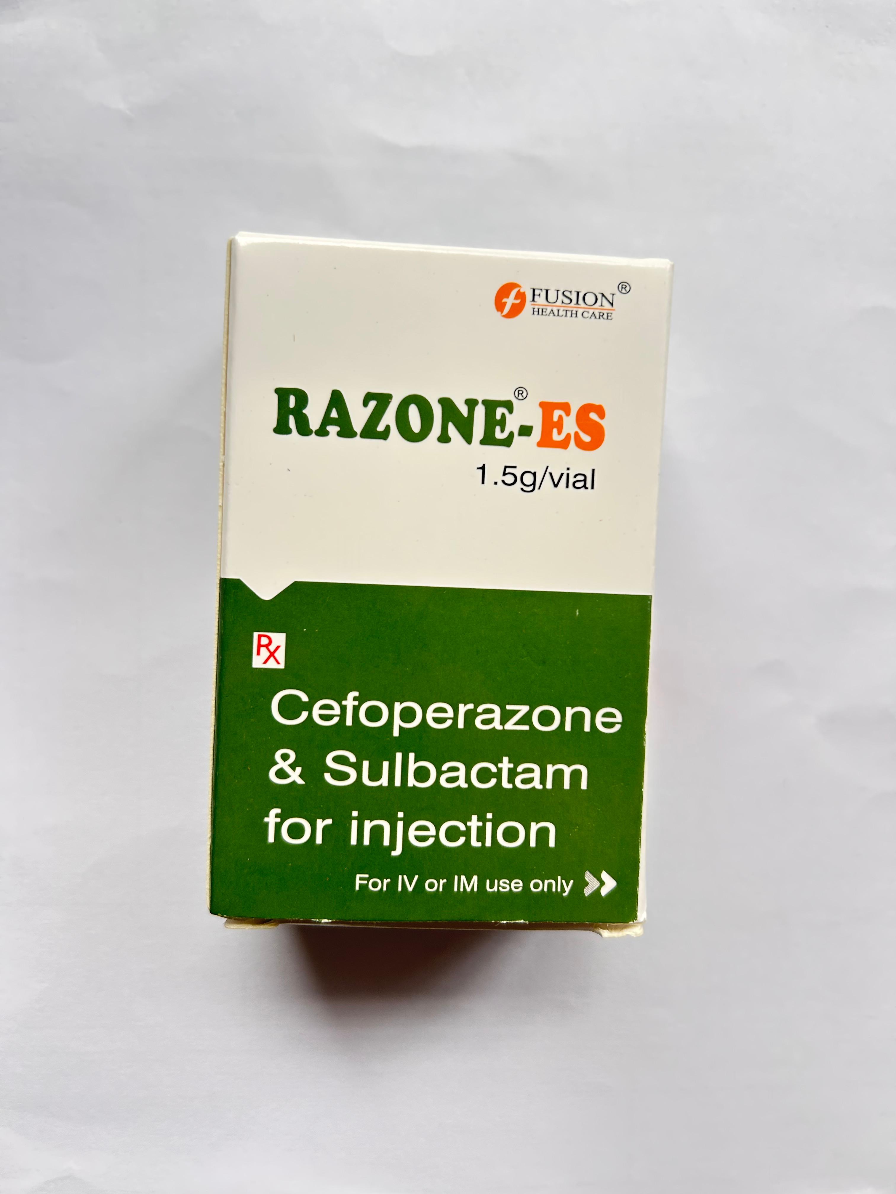 Razone-ES 1.5gm Injection is used in the treatment of a variety of bacterial infections.