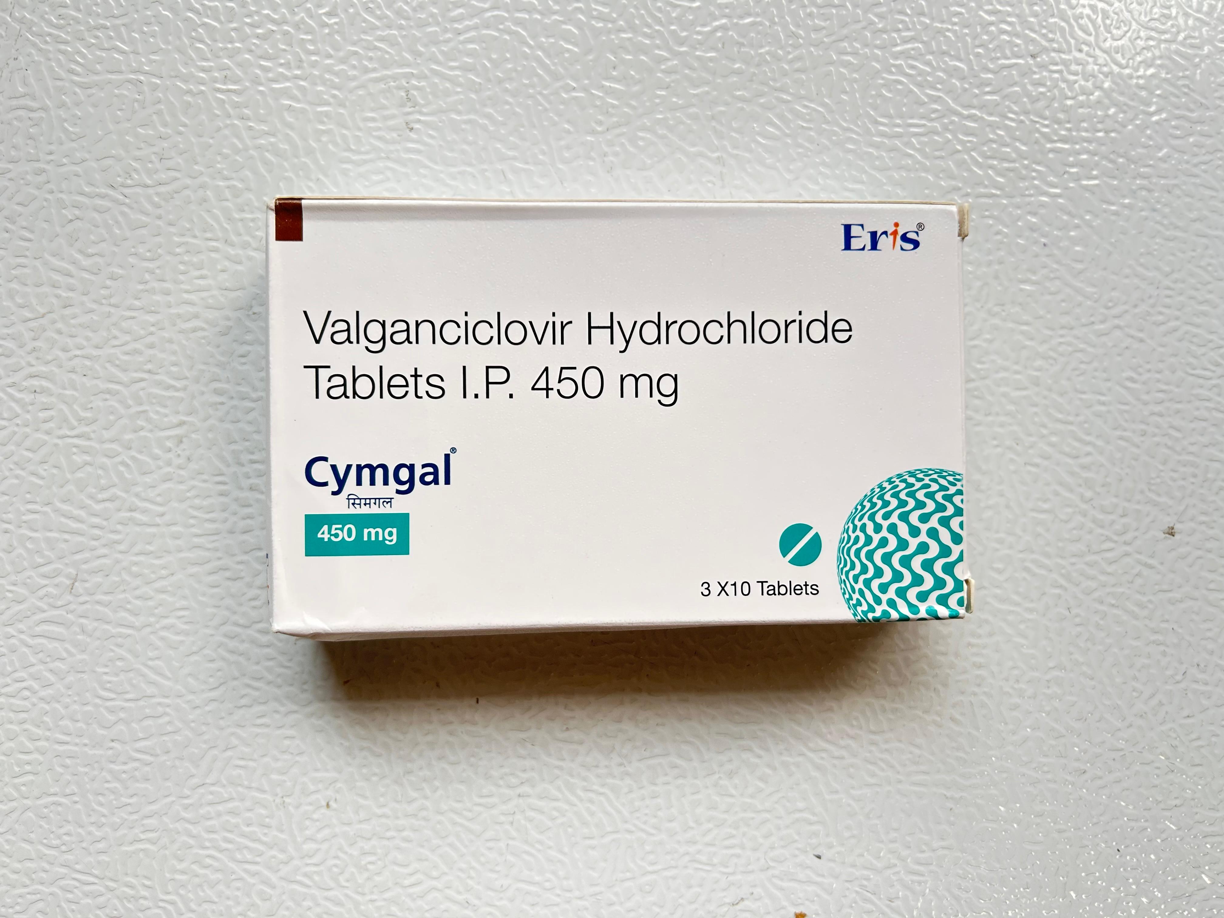 Cymgal 450mg Tablet is used to treat cytomegalovirus infections.