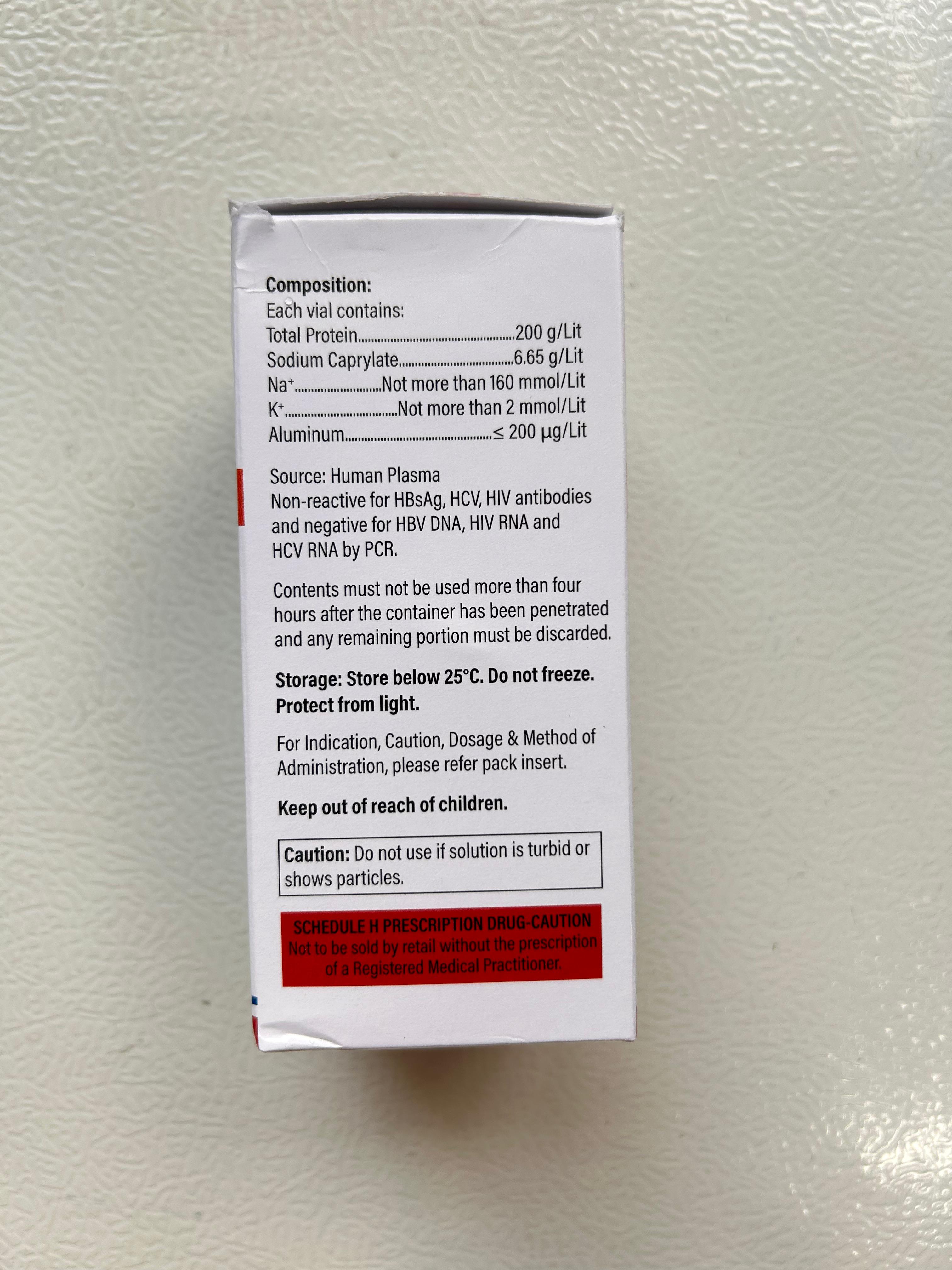 Senumin 20gm Injection is used to treat hypoalbuminemia.