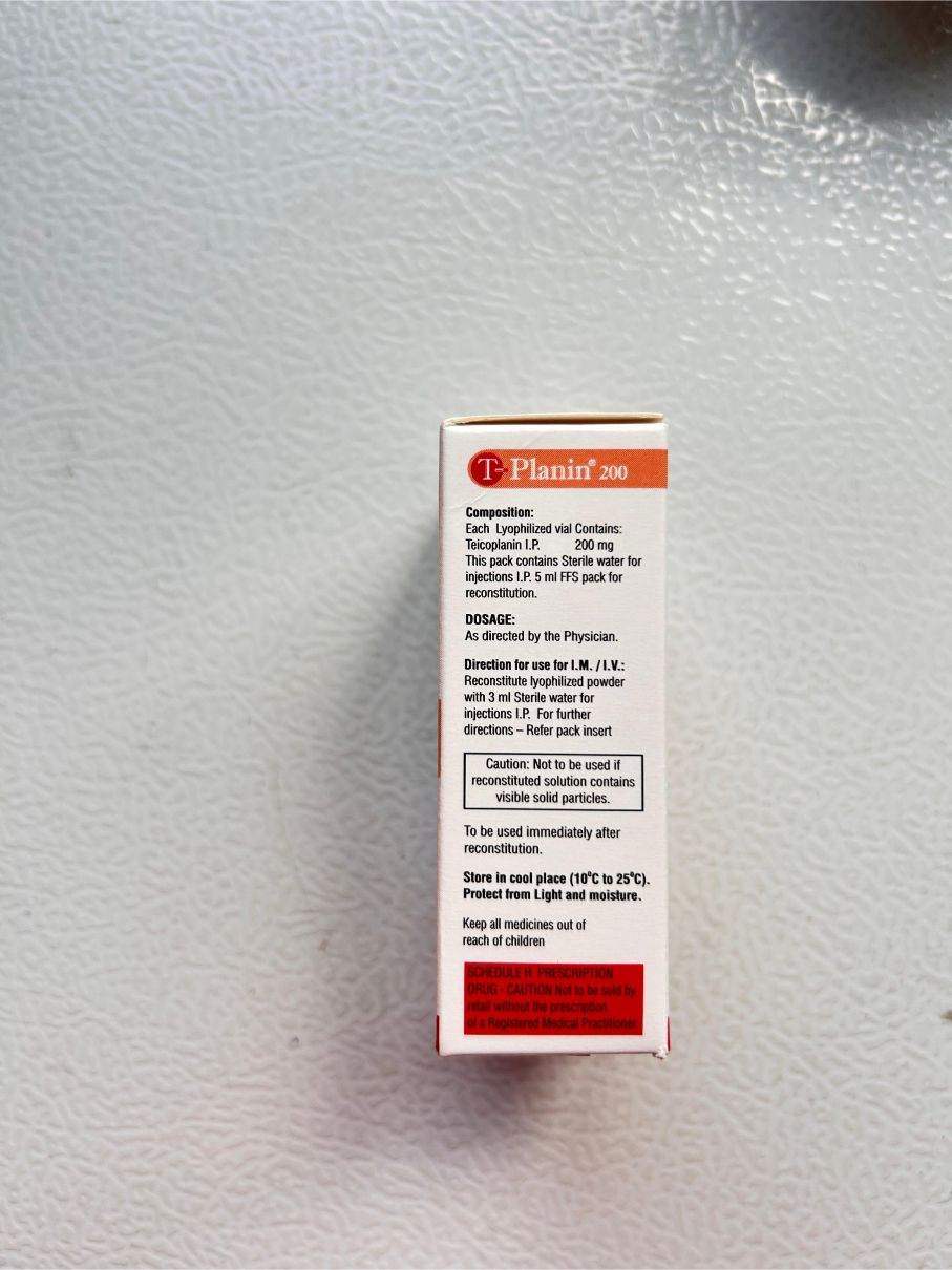 T-Planin 200mg Injection is used to treat a wide range of bacterial infections.