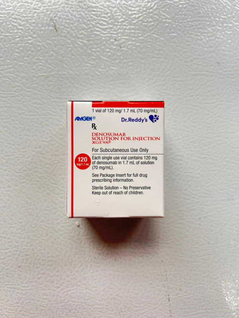 Xgeva 120mg injection is used to treat osteoporosis and avoid bone problems in cancer patients.