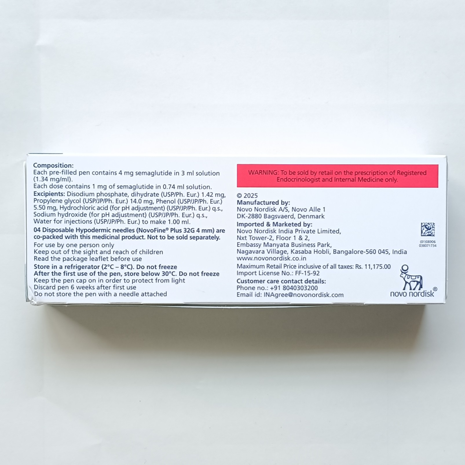 Ozempic 1mg Injection is used to treat type 2 Diabetes mellitus